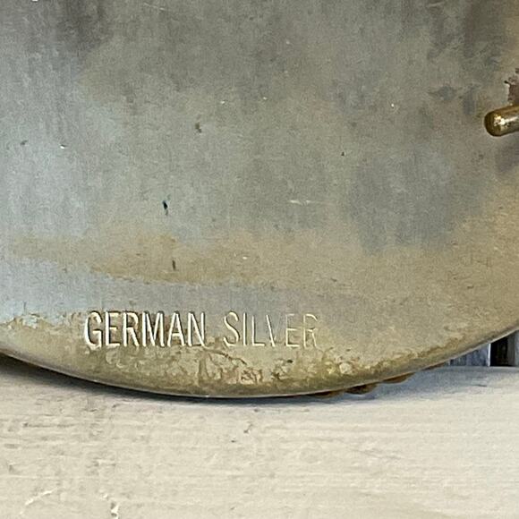 Vintage Sheep Belt Buckle German Silver Shepherd Sheep Herder Western Herding - Picture 5 of 6